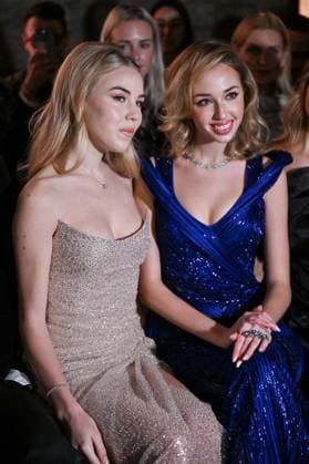 PFW - Gaurav Gupta Front Row Maria Chiara de Bourbon des Deux-Siciles, Maria Carolina de Bourbon des Deux-Siciles at Gaurav Gupta show during Haute Couture Fashion Week in Paris, France on January 29, 2025. Photo by Julien Reynaud APS-Medias ABACAPRESS.COM Paris France  Copyright: xReynaudxJulien APS-Medias ABACAx