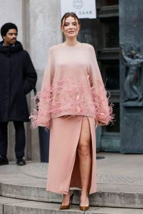 PFW - Elie Saab Arrivals Paris, France - January 29: Veronica Ferraro arrives to Elie Saab fashion show during the Haute Couture Fall Winter 2025 - 2026 Fashion Week on January 29, 2025 in Paris, France. Photo by Marco Piovanotto Abacapress.com Paris France  Copyright: xPiovanottoxMarco ABACAx