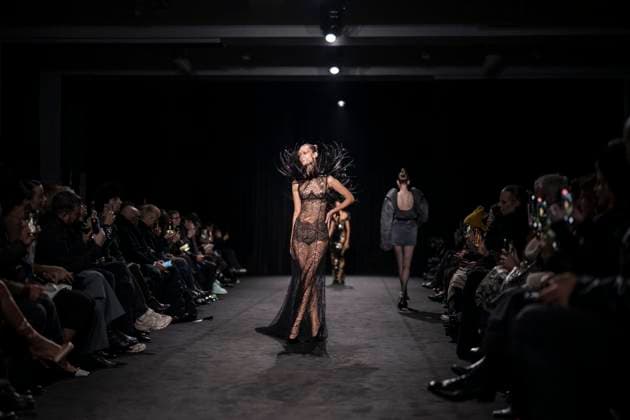 PFW - Ashi Studio Runway A model walks the runway during the Ashi Studio Haute-Couture Spring Summer 2025 show as part of Paris Fashion Week in Paris, France on January 30, 2025. Photo by Eliot Blondet ABACAPRESS.COM Paris France  Copyright: xBlondetxEliot ABACAx