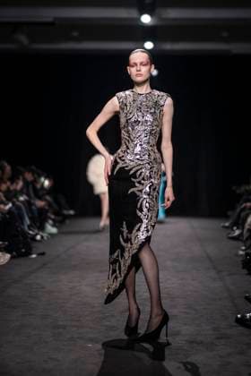 PFW - Ashi Studio Runway A model walks the runway during the Ashi Studio Haute-Couture Spring Summer 2025 show as part of Paris Fashion Week in Paris, France on January 30, 2025. Photo by Eliot Blondet ABACAPRESS.COM Paris France  Copyright: xBlondetxEliot ABACAx