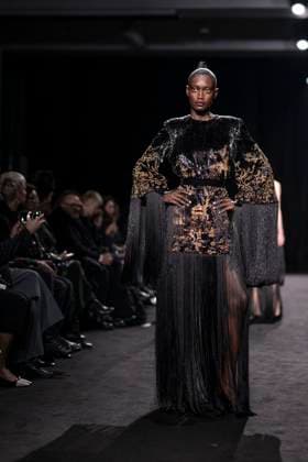 PFW - Ashi Studio Runway A model walks the runway during the Ashi Studio Haute-Couture Spring Summer 2025 show as part of Paris Fashion Week in Paris, France on January 30, 2025. Photo by Eliot Blondet ABACAPRESS.COM Paris France  Copyright: xBlondetxEliot ABACAx