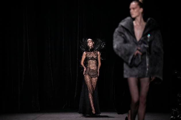 PFW - Ashi Studio Runway A model walks the runway during the Ashi Studio Haute-Couture Spring Summer 2025 show as part of Paris Fashion Week in Paris, France on January 30, 2025. Photo by Eliot Blondet ABACAPRESS.COM Paris France  Copyright: xBlondetxEliot ABACAx