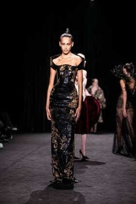 PFW - Ashi Studio Runway A model walks the runway during the Ashi Studio Haute-Couture Spring Summer 2025 show as part of Paris Fashion Week in Paris, France on January 30, 2025. Photo by Eliot Blondet ABACAPRESS.COM Paris France  Copyright: xBlondetxEliot ABACAx