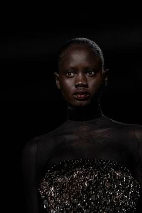 PFW - Ashi Studio Runway A model walks the runway during the Ashi Studio Haute-Couture Spring Summer 2025 show as part of Paris Fashion Week in Paris, France on January 30, 2025. Photo by Eliot Blondet ABACAPRESS.COM Paris France  Copyright: xBlondetxEliot ABACAx