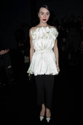 PFW Ashi Studio Front Row Mary Leest attending the Ashi Studio Women s Haute-Couture Spring Summer 2025 show as part of Paris Fashion Week in Paris, France on January 30, 2025. Photo by Aurore Marechal ABACAPRESS.COM Paris France  Copyright: xMarechalxAurore ABACAx