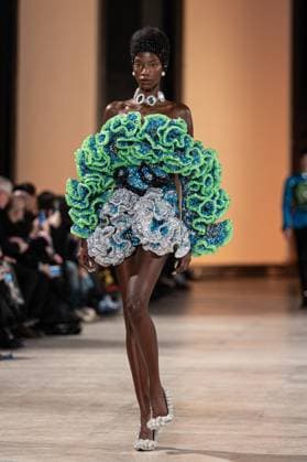PFW Germanier Runway NB A Model walks the runway during the Germanier Haute Couture Spring-Summer 2025 show as part of Paris Fashion Week on January 30, 2025 in Paris, France. Photo by Nasser Berzane ABACAPRESS.COM Paris France  Copyright: xBerzanexNasser ABACAx