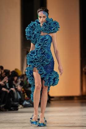 PFW Germanier Runway NB A Model walks the runway during the Germanier Haute Couture Spring-Summer 2025 show as part of Paris Fashion Week on January 30, 2025 in Paris, France. Photo by Nasser Berzane ABACAPRESS.COM Paris France  Copyright: xBerzanexNasser ABACAx