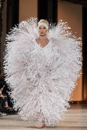 PFW Germanier Runway NB A Model walks the runway during the Germanier Haute Couture Spring-Summer 2025 show as part of Paris Fashion Week on January 30, 2025 in Paris, France. Photo by Nasser Berzane ABACAPRESS.COM Paris France  Copyright: xBerzanexNasser ABACAx
