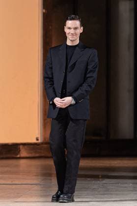 PFW Germanier Runway NB Kevin Germanier Designer walks the runway during the Germanier Haute Couture Spring-Summer 2025 show as part of Paris Fashion Week on January 30, 2025 in Paris, France. Photo by Nasser Berzane ABACAPRESS.COM Paris France  Copyright: xBerzanexNasser ABACAx