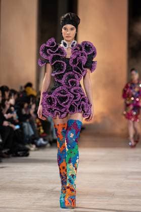 PFW Germanier Runway NB A Model walks the runway during the Germanier Haute Couture Spring-Summer 2025 show as part of Paris Fashion Week on January 30, 2025 in Paris, France. Photo by Nasser Berzane ABACAPRESS.COM Paris France  Copyright: xBerzanexNasser ABACAx