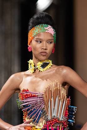 PFW Germanier Runway NB A Model walks the runway during the Germanier Haute Couture Spring-Summer 2025 show as part of Paris Fashion Week on January 30, 2025 in Paris, France. Photo by Nasser Berzane ABACAPRESS.COM Paris France  Copyright: xBerzanexNasser ABACAx