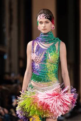 PFW Germanier Runway NB A Model walks the runway during the Germanier Haute Couture Spring-Summer 2025 show as part of Paris Fashion Week on January 30, 2025 in Paris, France. Photo by Nasser Berzane ABACAPRESS.COM Paris France  Copyright: xBerzanexNasser ABACAx