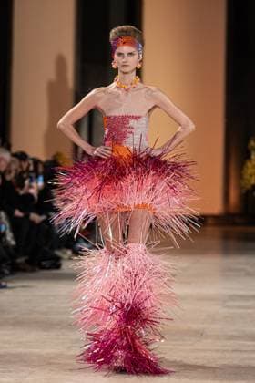 PFW Germanier Runway NB A Model walks the runway during the Germanier Haute Couture Spring-Summer 2025 show as part of Paris Fashion Week on January 30, 2025 in Paris, France. Photo by Nasser Berzane ABACAPRESS.COM Paris France  Copyright: xBerzanexNasser ABACAx