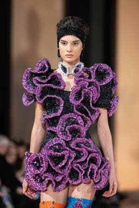 PFW Germanier Runway NB A Model walks the runway during the Germanier Haute Couture Spring-Summer 2025 show as part of Paris Fashion Week on January 30, 2025 in Paris, France. Photo by Nasser Berzane ABACAPRESS.COM Paris France  Copyright: xBerzanexNasser ABACAx