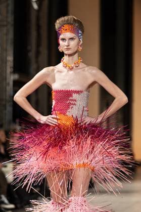 PFW Germanier Runway NB A Model walks the runway during the Germanier Haute Couture Spring-Summer 2025 show as part of Paris Fashion Week on January 30, 2025 in Paris, France. Photo by Nasser Berzane ABACAPRESS.COM Paris France  Copyright: xBerzanexNasser ABACAx