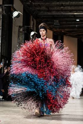 PFW Germanier Runway NB A Model walks the runway during the Germanier Haute Couture Spring-Summer 2025 show as part of Paris Fashion Week on January 30, 2025 in Paris, France. Photo by Nasser Berzane ABACAPRESS.COM Paris France  Copyright: xBerzanexNasser ABACAx