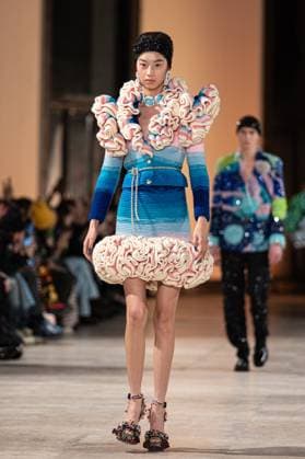 PFW Germanier Runway NB A Model walks the runway during the Germanier Haute Couture Spring-Summer 2025 show as part of Paris Fashion Week on January 30, 2025 in Paris, France. Photo by Nasser Berzane ABACAPRESS.COM Paris France  Copyright: xBerzanexNasser ABACAx