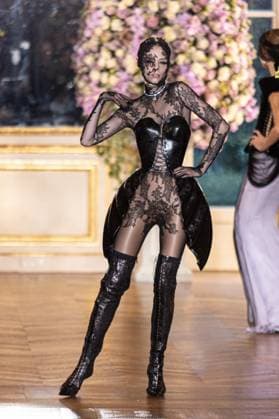 PFW Miss Sohee Runway NB Coco Rocha walks the runway during the Yuima Nakazato Haute Couture Spring-Summer 2025 show as part of Paris Fashion Week on January 30, 2025 in Paris, France. Photo by Nasser Berzane ABACAPRESS.COM Paris France  Copyright: xBerzanexNasser ABACAx