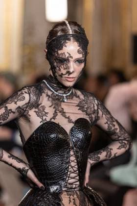 PFW Miss Sohee Runway NB Coco Rocha walks the runway during the Yuima Nakazato Haute Couture Spring-Summer 2025 show as part of Paris Fashion Week on January 30, 2025 in Paris, France. Photo by Nasser Berzane ABACAPRESS.COM Paris France  Copyright: xBerzanexNasser ABACAx