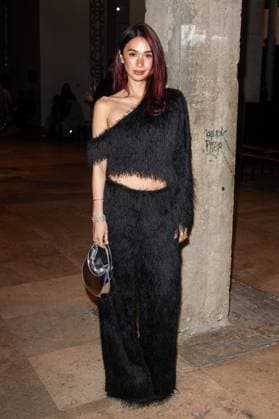 PFW Germanier Front Row Heart Evangelista attends the Germanier Haute Couture Spring-Summer 2025 show as part of Paris Fashion Week on January 30, 2025 in Paris, France. Photo by Nasser Berzane ABACAPRESS.COM Paris France  Copyright: xBerzanexNasser ABACAx