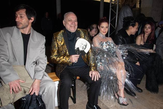 PFW Germanier Front Row Jean-Christophe Bouvet, Gessica Kayane attends the Germanier Haute Couture Spring-Summer 2025 show as part of Paris Fashion Week on January 30, 2025 in Paris, France. Photo by Nasser Berzane ABACAPRESS.COM Paris France  Copyright: xBerzanexNasser ABACAx