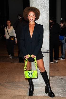PFW Germanier Front Row Lisa Docouto attends the Germanier Haute Couture Spring-Summer 2025 show as part of Paris Fashion Week on January 30, 2025 in Paris, France. Photo by Nasser Berzane ABACAPRESS.COM Paris France  Copyright: xBerzanexNasser ABACAx