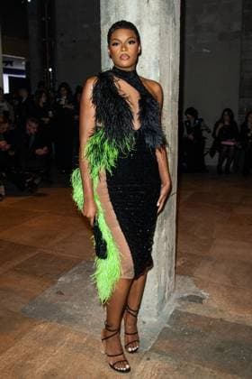 PFW Germanier Front Row Didi Stone attends the Germanier Haute Couture Spring-Summer 2025 show as part of Paris Fashion Week on January 30, 2025 in Paris, France. Photo by Nasser Berzane ABACAPRESS.COM Paris France  Copyright: xBerzanexNasser ABACAx