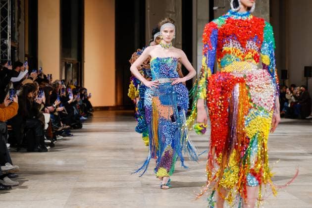 Défilé Germanier au Palais de Tokyo Collection Haute Couture Printemps Eté 2025 lors de la Fashion Week de Paris PFW Défilé Germanier au Palais de Tokyo Collection Haute Couture Printemps Eté 2025 lors de la Fashion Week de Paris PFW , France, January 30, 2025 Germanier fashion show at Palais de Tokyo Spring Summer 2025 Haute Couture collection during Paris Fashion Week PFW , France, January 30, 2025 Paris France  Copyright: xAgencex xBestimagexAgencex xBestimagex