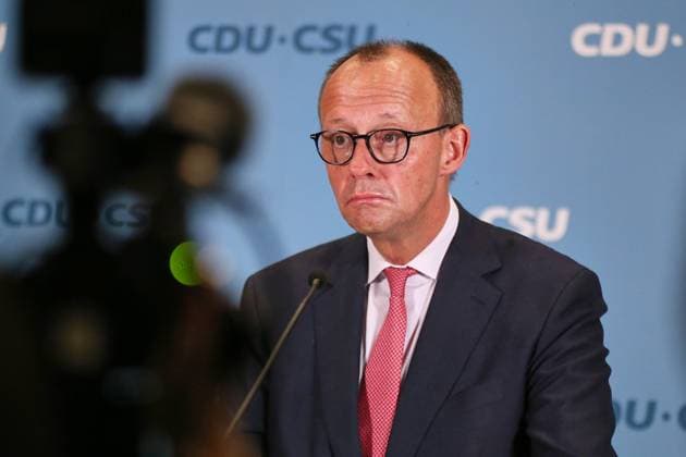 News Themen der Woche KW05 News Bilder des Tages Berlin, Deutschland, 31.01.2025: Deutscher Bundestag: Pressekonferenz CDU CSU-Bundestagsfraktion: CDU-Chef Friedrich Merz spricht eine gute halbe Stunde nach Bekanntgabe des Ergebnisses der namentlichen Abstimmung über das sogenannte Zustrombegrenzungsgesetz *** Berlin, Germany, 31 01 2025 German Bundestag Press conference CDU CSU parliamentary group CDU leader Friedrich Merz speaks a good half hour after the announcement of the result of the roll-call vote on the so-called influx limitation law Copyright: xdtsxNachrichtenagenturx dts_57238