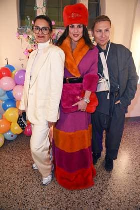 Leyla Piedayesh (Lala Berlin), Stephanie Dettmann (von Gretel), Dawid Tomaszewski - MARINA HOERMANSEDER FASHION SHOW während der Berlin Fashion Week Herbst Winter 2025 in Berlin am 31.01.2025