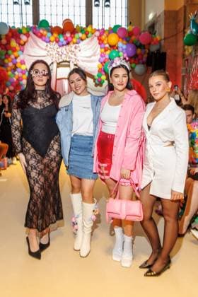Berlin Fashion Week - Marina Hoermanseder Alex Mariah Peter, Anna-Maria Damm, Katharina Damm und Lara Spengler bei der Marina Hoermanseder Fashion Show im Rahmen der Berlin Fashion Week im Oderberger Hotel am 31.01.2025 in Berlin Copyright: xEventpressxKochanx