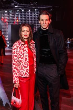 Berlin Fashion Week - Killian Kerner Alice Dwyer und Sabin Tambrea bei der Kilian Kerner Fashion Show im Rahmen der Berlin Fashion Week in der Uber Eats Music Hall am 31.01.2025 in Berlin Copyright: xEventpressxKochanx