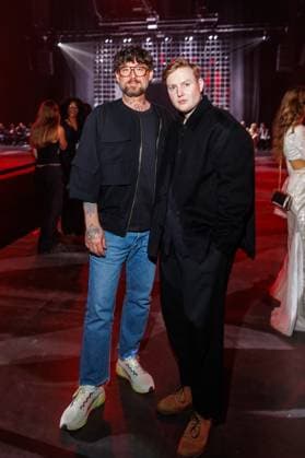 Berlin Fashion Week - Killian Kerner Marcel Ostertag und Danny Reinke bei der Kilian Kerner Fashion Show im Rahmen der Berlin Fashion Week in der Uber Eats Music Hall am 31.01.2025 in Berlin Copyright: xEventpressxKochanx