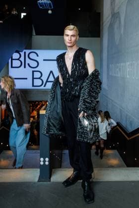 Berlin Fashion Week - Killian Kerner Frieder Sell bei der Kilian Kerner Fashion Show im Rahmen der Berlin Fashion Week in der Uber Eats Music Hall am 31.01.2025 in Berlin Copyright: xEventpressxKochanx