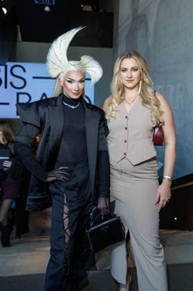 Berlin Fashion Week - Killian Kerner Candy Crash und Dascha Carriero bei der Kilian Kerner Fashion Show im Rahmen der Berlin Fashion Week in der Uber Eats Music Hall am 31.01.2025 in Berlin Copyright: xEventpressxKochanx