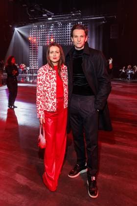 Berlin Fashion Week - Killian Kerner Alice Dwyer und Sabin Tambrea bei der Kilian Kerner Fashion Show im Rahmen der Berlin Fashion Week in der Uber Eats Music Hall am 31.01.2025 in Berlin Copyright: xEventpressxKochanx