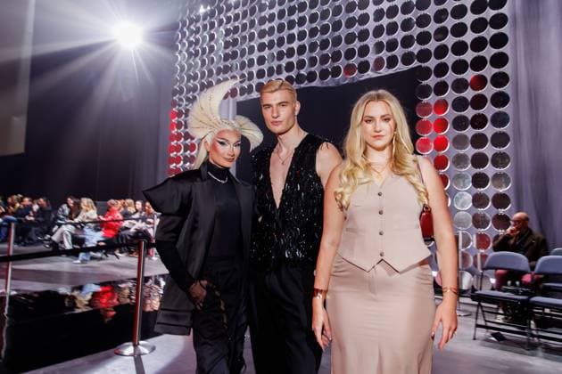 Berlin Fashion Week - Killian Kerner Katy Bähm, Frieder Sell und Dascha Carriero bei der Kilian Kerner Fashion Show im Rahmen der Berlin Fashion Week in der Uber Eats Music Hall am 31.01.2025 in Berlin Copyright: xEventpressxKochanx