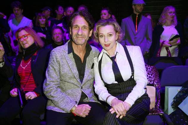 Falk-Willy Wild und Dana Golombek bei der Marcel Ostertag Fashion Show auf der Berlin Fashion Week A W 2025 in der Uber Eats Music Hall. Berlin, 31.01.2025