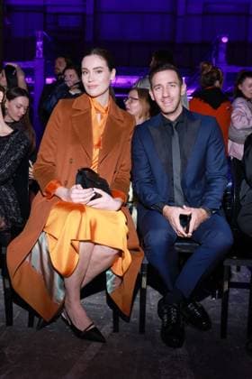 31.01.2025, Gloria Sophie Burkandt und Marcel Remus zur Marc Cain Fashion Show Parallel Universe zur Berlin Fashion Week 2025, Kraftwerk Berlin, Berlin, Berlin Deutschland