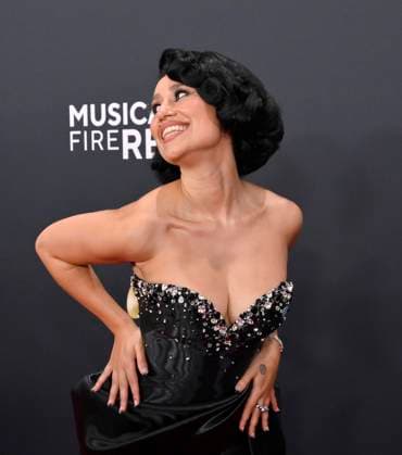 Raye arrives for the 67th Annual Grammy Awards at Crypto.com Arena in Los Angeles on February 2, 2025. The awards ceremony will honor the best recordings, compositions, and artists from September 16, 2023, to August 30. 2024, as chosen by the members of the Recording Academy.  LAP20250202438 JIMxRUYMEN