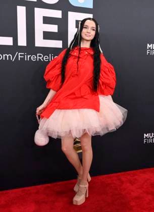 Poppy arrives for the 67th Annual Grammy Awards at Crypto.com Arena in Los Angeles on February 2, 2025. The awards ceremony will honor the best recordings, compositions, and artists from September 16, 2023, to August 30. 2024, as chosen by the members of the Recording Academy.  LAP20250202483 JIMxRUYMEN