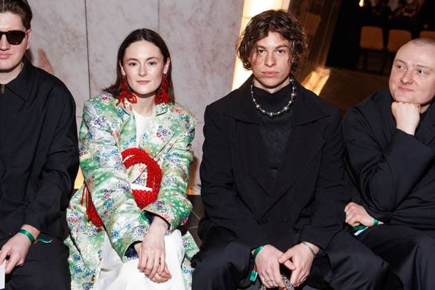 Berlin Fashion Week - 10 Year Anniversary William Fan Luca Göttner, Lea van Acken, Fred Rabe (Giant Rooks) und Finn Schwieters bei der 10 Year Anniversary William Fan Fashion Show im Rahmen der Berlin Fashion Week Herbst Winter 2025 in der Philharmonie am 03.02.2025 in Berlin. Copyright: xEventpressxKochanx