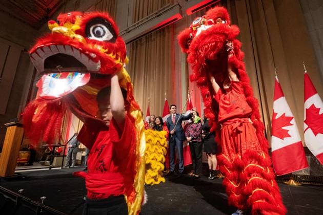 February 4, 2025, Ottawa, On, Canada: Prime Minister Justin Trudeau takes part in Lunar New Year celebrations in Ottawa, on Tuesday, Feb. 4, 2025. Ottawa Canada  - ZUMAc35_ 20250204_zaf_c35_095 Copyright: xSpencerxColbyx