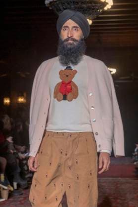 February 4, 2025, New York, United States: Waris Ahluwalia walks the runway for the Lingua Franca fashion show during February 2025 New York Fashion Week. New York United States - ZUMAs197 20250204_aaa_s197_453 Copyright: xRonxAdarx