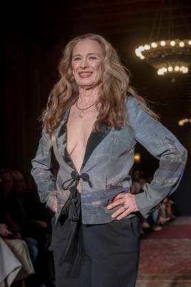 February 4, 2025, New York, United States: A model walks the runway for the Lingua Franca fashion show during February 2025 New York Fashion Week. New York United States - ZUMAs197 20250204_aaa_s197_460 Copyright: xRonxAdarx