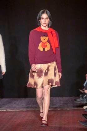 February 4, 2025, New York, United States: Leigh Lezark walks the runway for the Lingua Franca fashion show during February 2025 New York Fashion Week. New York United States - ZUMAs197 20250204_aaa_s197_471 Copyright: xRonxAdarx