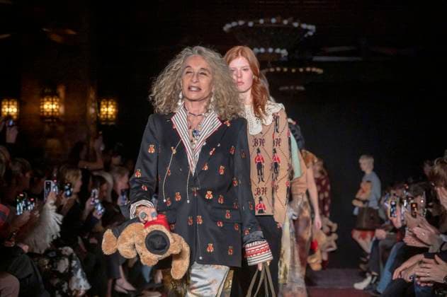February 4, 2025, New York, United States: Ann Dexter-Jones and models walk the runway finale for the Lingua Franca fashion show during February 2025 New York Fashion Week. New York United States - ZUMAs197 20250204_aaa_s197_503 Copyright: xRonxAdarx
