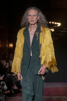 February 2025 New York Fashion Week in US - 04 Feb. Jordan Roth walks the runway for the Lingua Franca fashion show during February 2025 New York Fashion Week. New York United States Copyright: xRonxAdarx xSOPAxImagesx _radar_linguafranca_20250204_20705