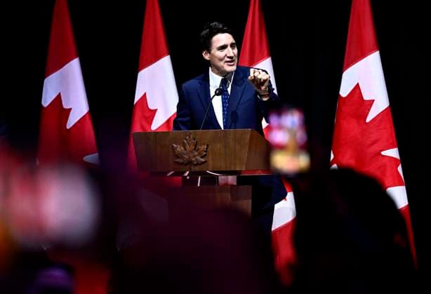 Kanada, Justin Trudeau Rede zum Black History Month in Gatineau February 5, 2025, Gatineau, Pq, CAN: Prime Minister Justin Trudeau delivers remarks at the Black History Month Reception at the Museum of History in Gatineau, Que., on Wednesday, Feb. 5, 2025. Gatineau CAN  - ZUMAc35_ 20250205_zaf_c35_074 Copyright: xJustinxTangx