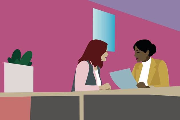PR_ID26444_10534_BusinessIi.jpg Two women engaged in a business discussion at a table in a vibrant office. They appear to be reviewing documents, surrounded by a lively atmosphere., Property released Model Released AdalbertoRodriguez_ID26444_763077_017 Copyright: xAdalbertoxRodriguezx RECORD DATE NOT STATED